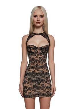 Dolls Kill Current Mood Total Siren Lace Mini Dress XXL Going Out Party